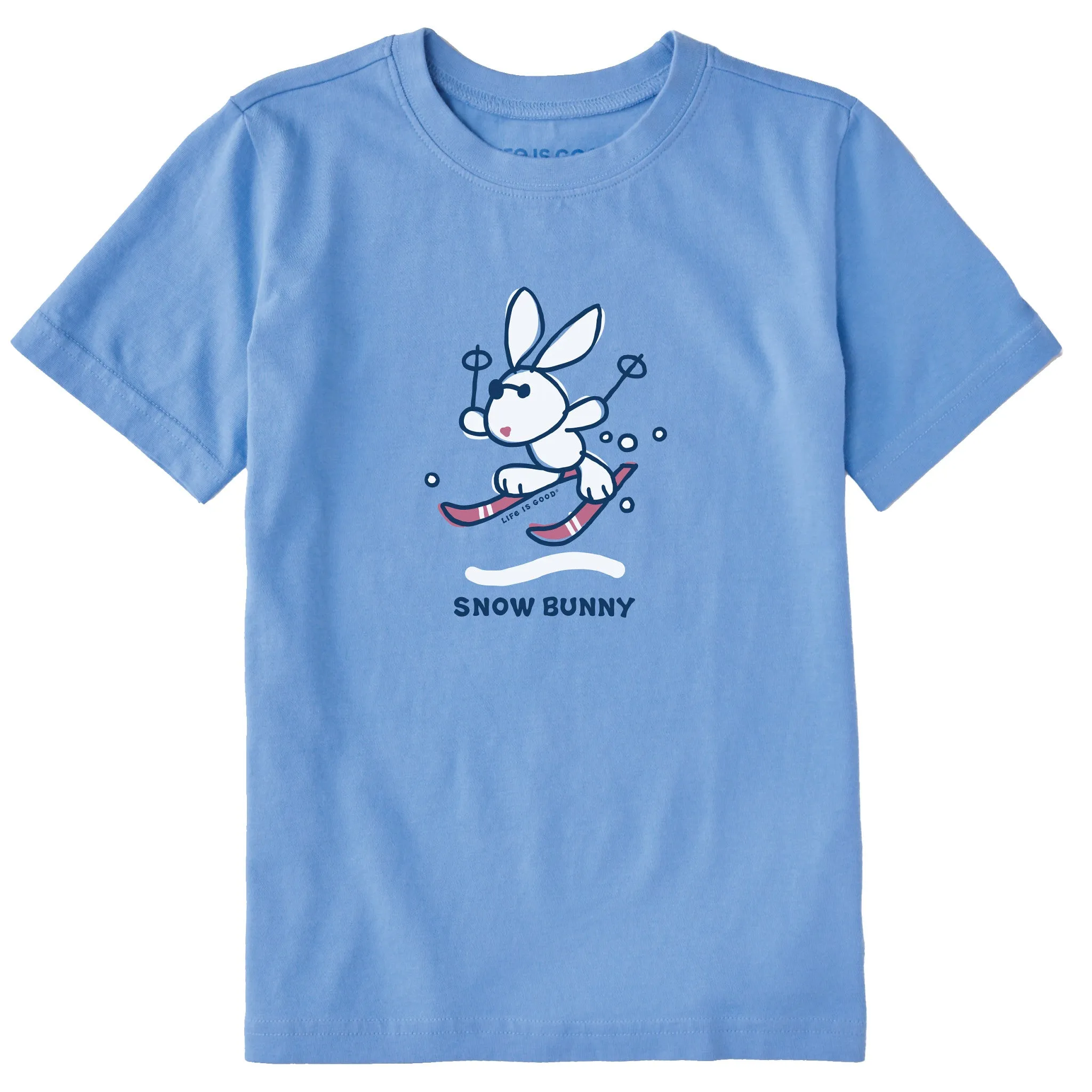 Kids Vintage Snow Bunny Short Sleeve Crusher Tee Life is Good