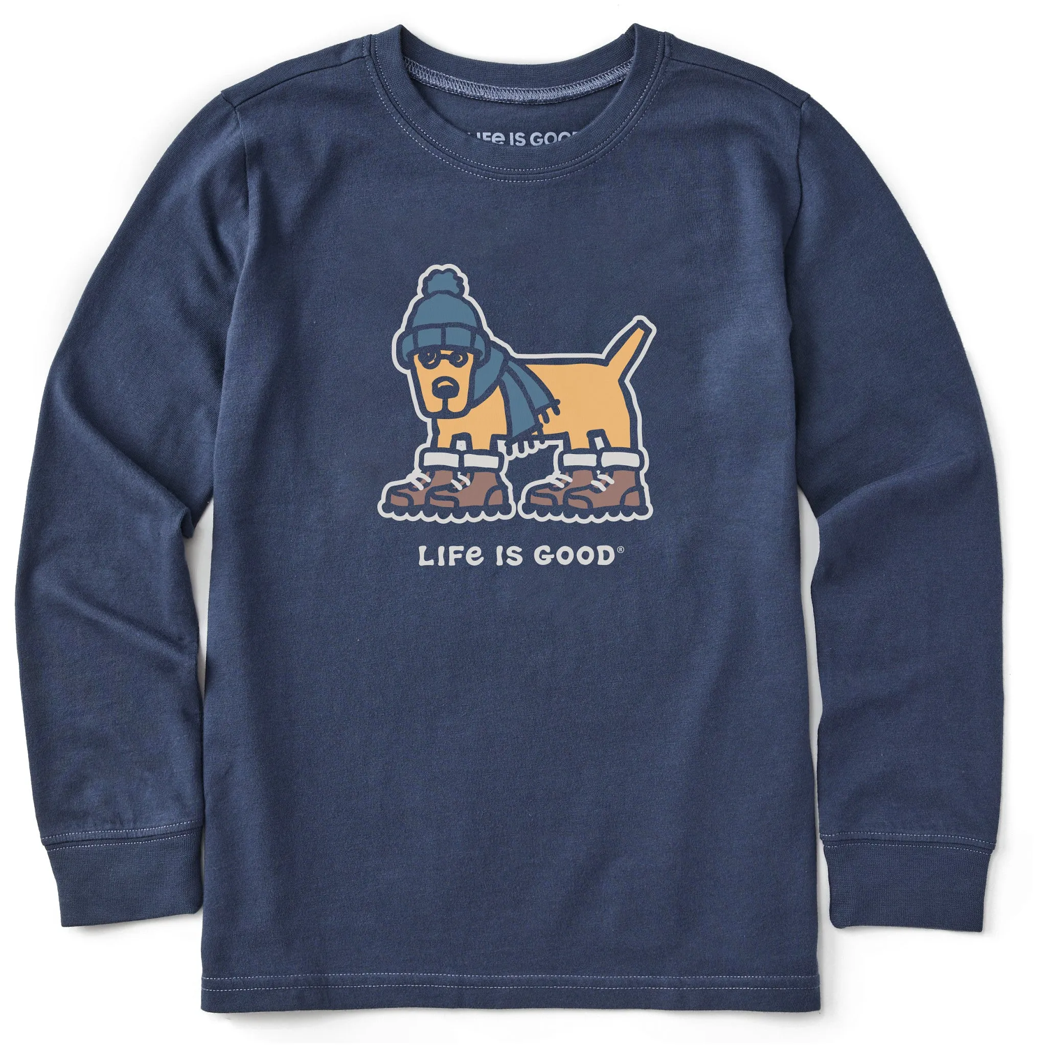 Kids Warmly Dressed Rocket Long Sleeve Crusher Tee Life is Good