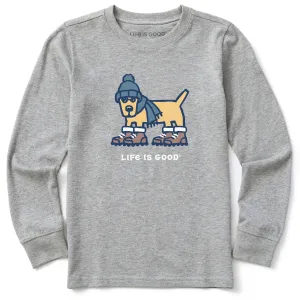 Kids Warmly Dressed Rocket Long Sleeve Crusher Tee Life is Good