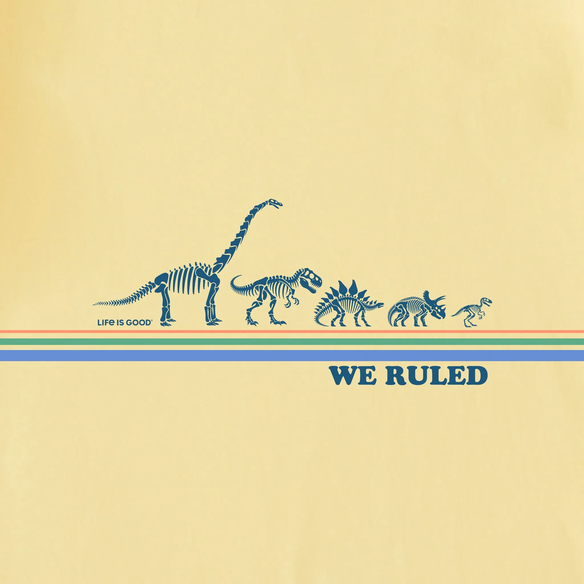 Kids We Ruled Dino's Short Sleeve Crusher Tee Life is Good