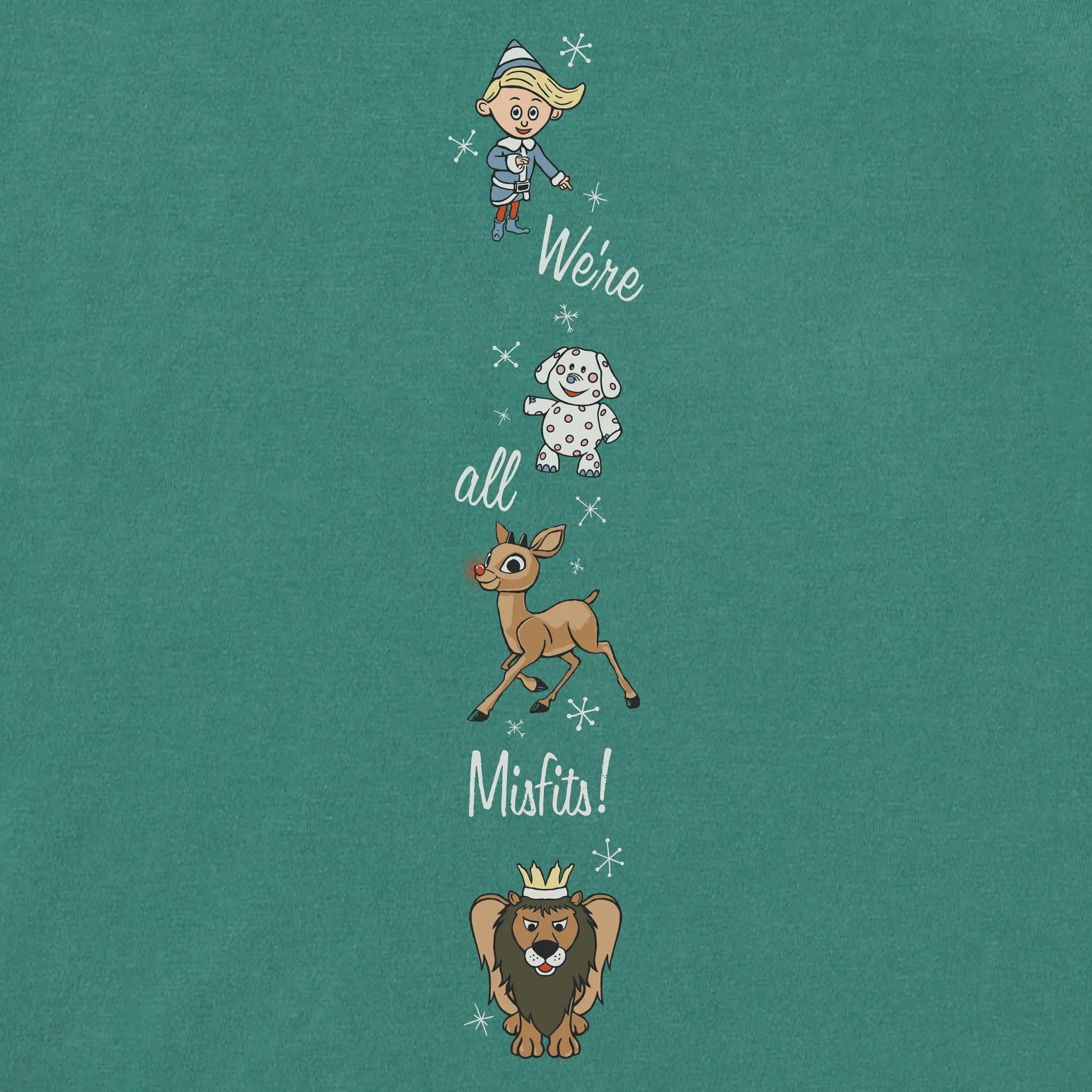 Kids We're All Misfits Friends Long Sleeve Crusher Tee Life is Good