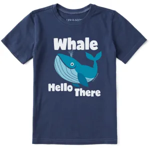 Kids Whale Hello There Spout Short Sleeve Crusher Tee Life is Good