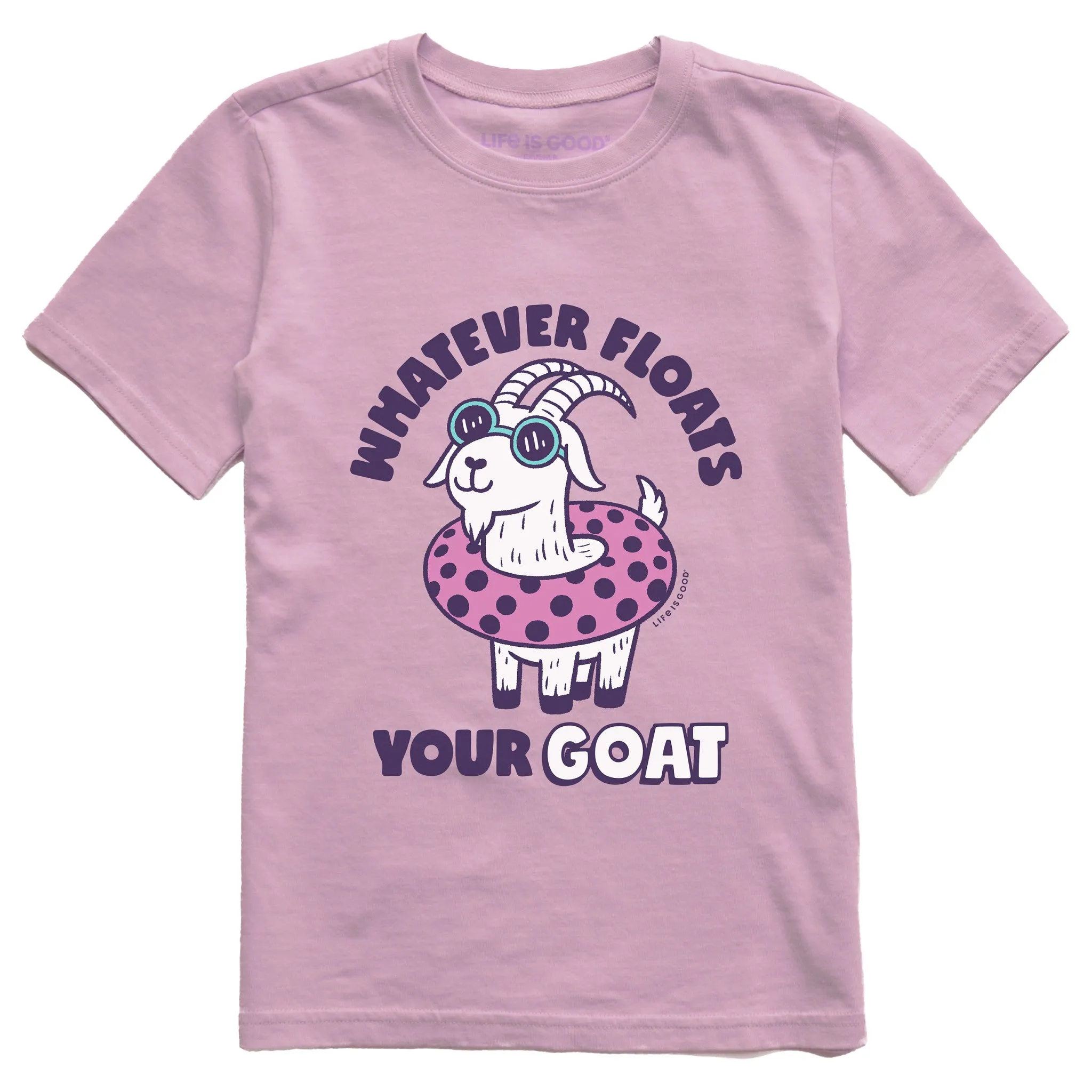 Kids Whatever Floats Your Goat Short Sleeve Crusher Tee Life is Good