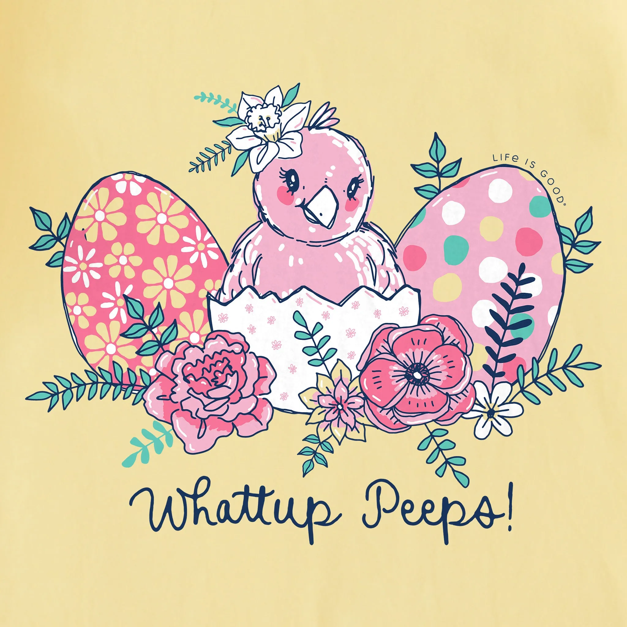 Kids Whattup Peeps Short Sleeve Crusher Tee Life is Good