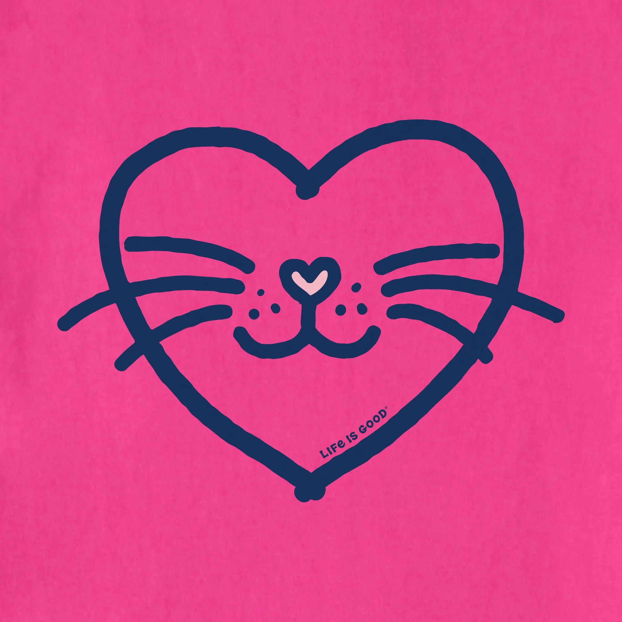Kids Whisker Heart Short Sleeve Crusher Tee Life is Good
