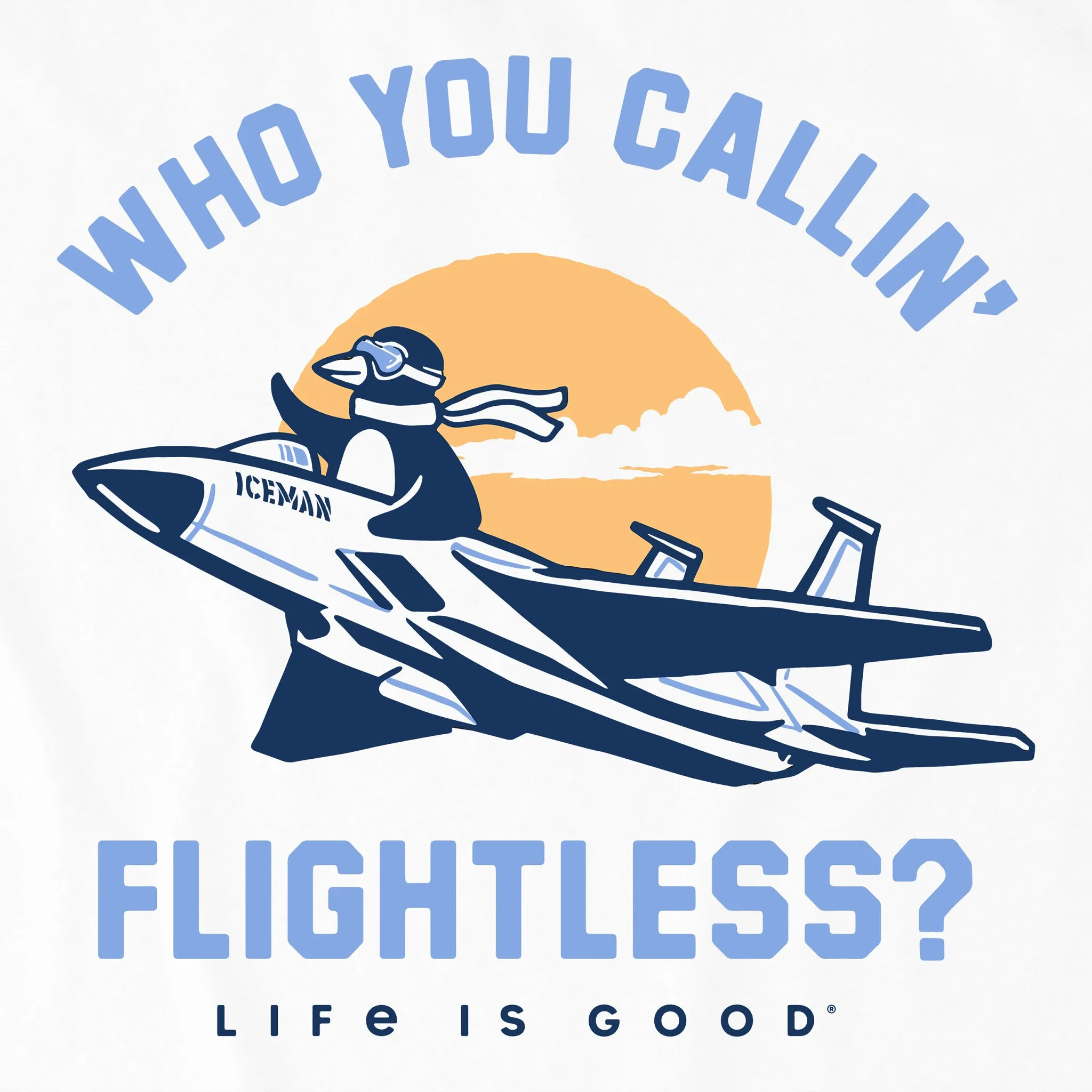 Kids Who You Callin' Flightless Penguin Long Sleeve Crusher Tee Life is Good