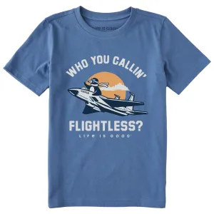Kids Who You Callin' Flightless Penguin Short Sleeve Crusher Tee Life is Good