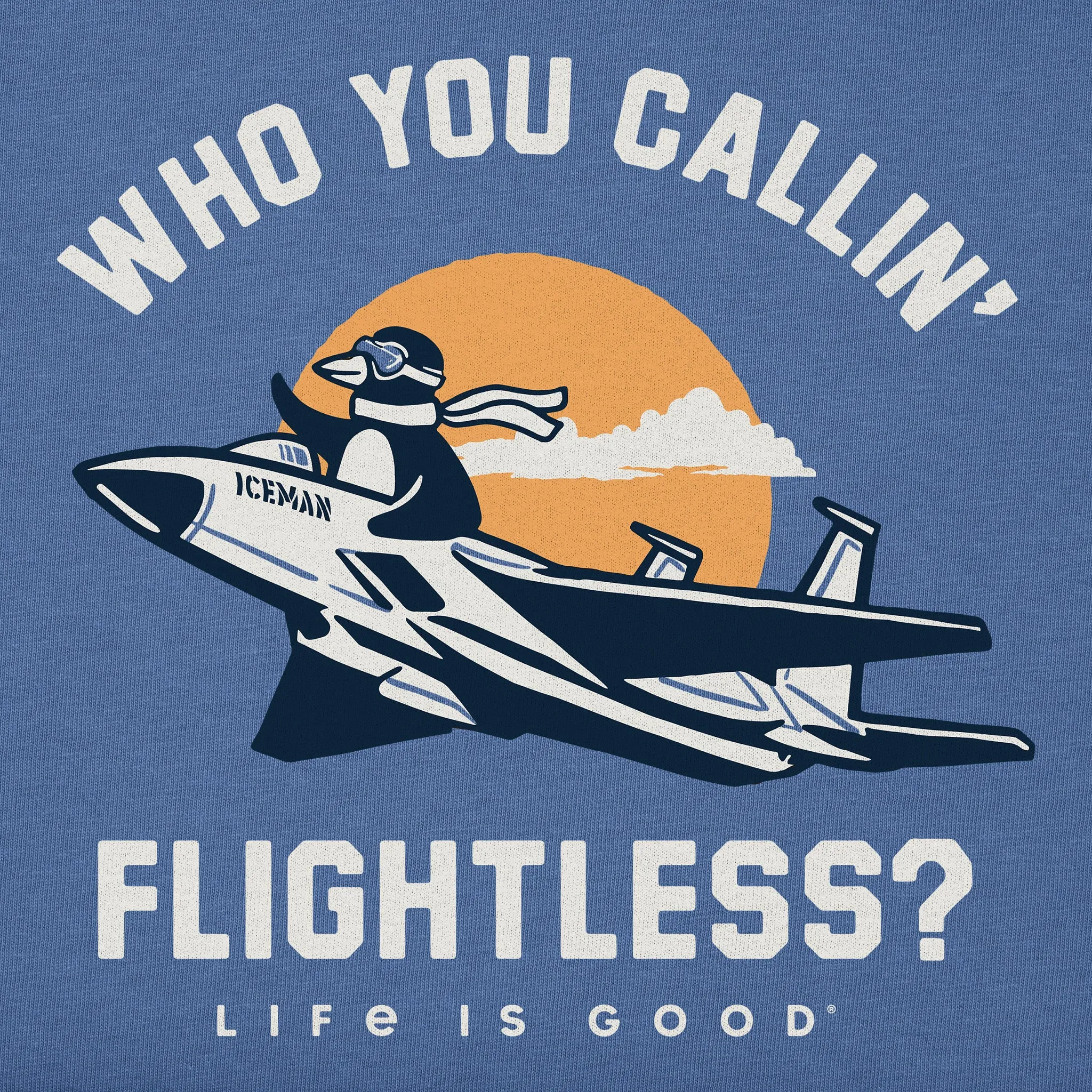 Kids Who You Callin' Flightless Penguin Short Sleeve Crusher Tee Life is Good