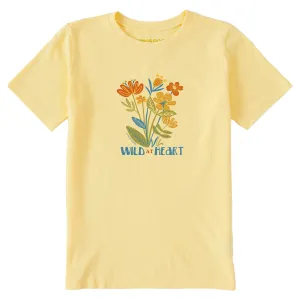 Kids Wild at Heart Flower Bunch Short Sleeve Crusher Tee Life is Good