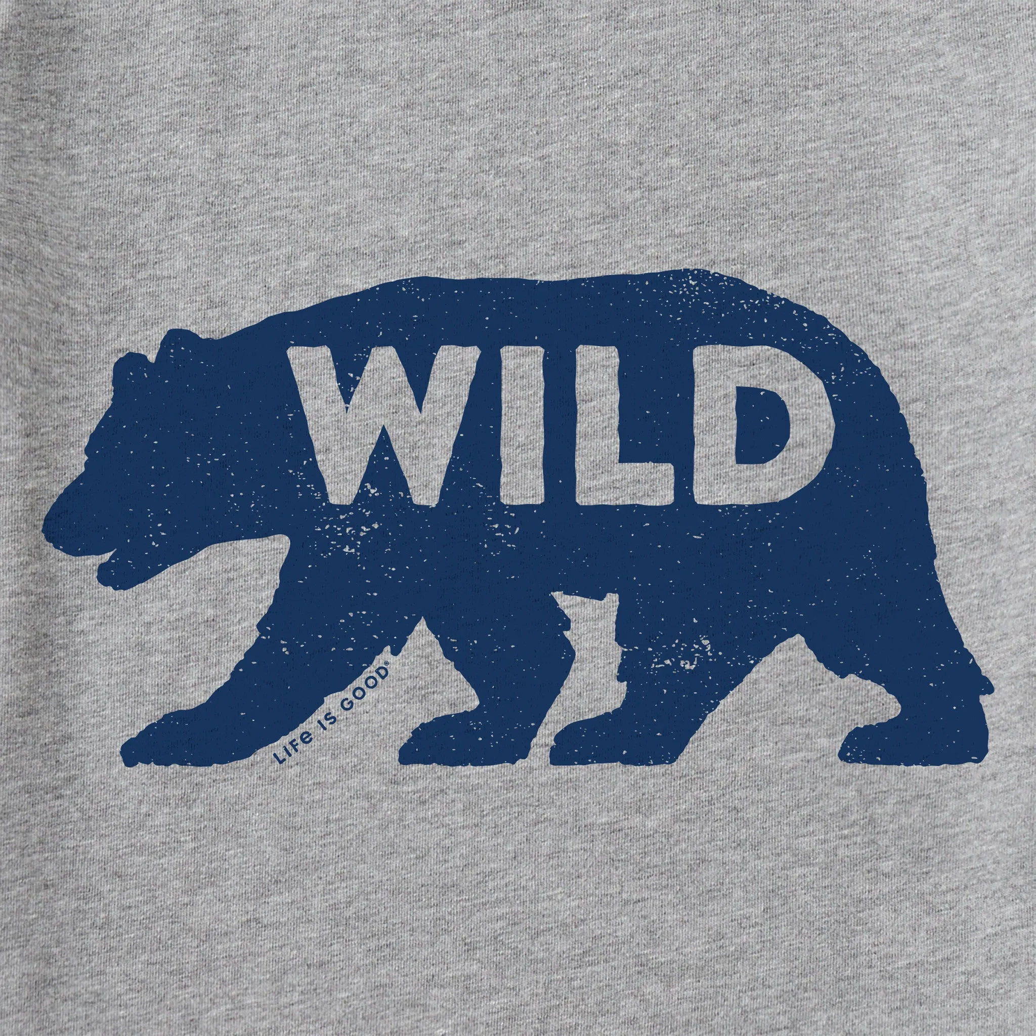 Kids Wild Bear Silhouette Short Sleeve Crusher Tee Life is Good