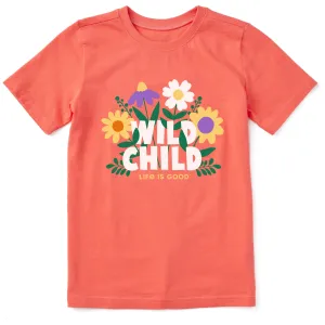 Kids Wild Child Flowers Short Sleeve Crusher Tee Life is Good