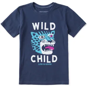 Kids Wild Child Tiger Short Sleeve Crusher Tee Life is Good