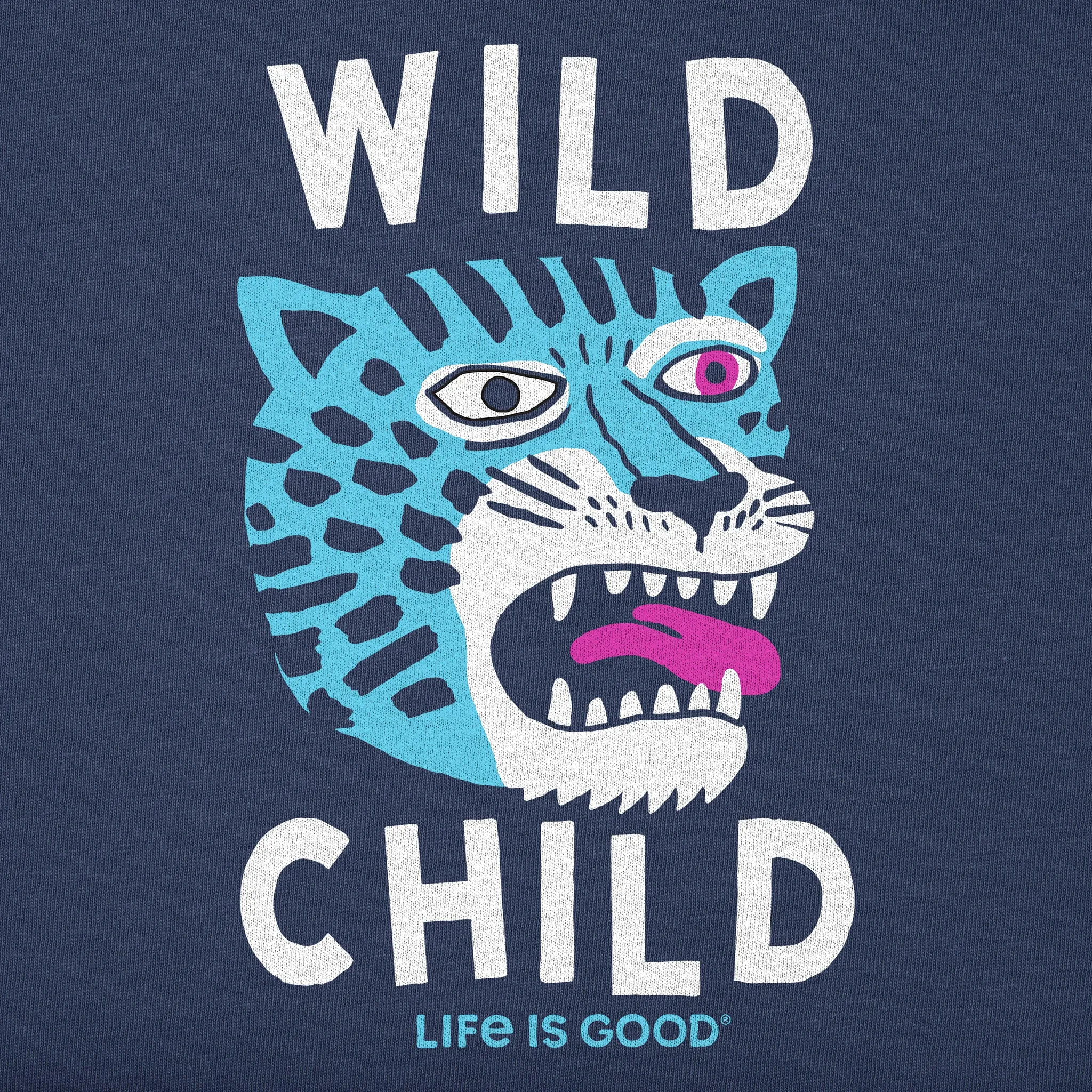Kids Wild Child Tiger Short Sleeve Crusher Tee Life is Good