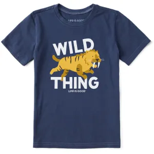 Kids Wild Thing Saber Tooth Short Sleeve Crusher Tee Life is Good