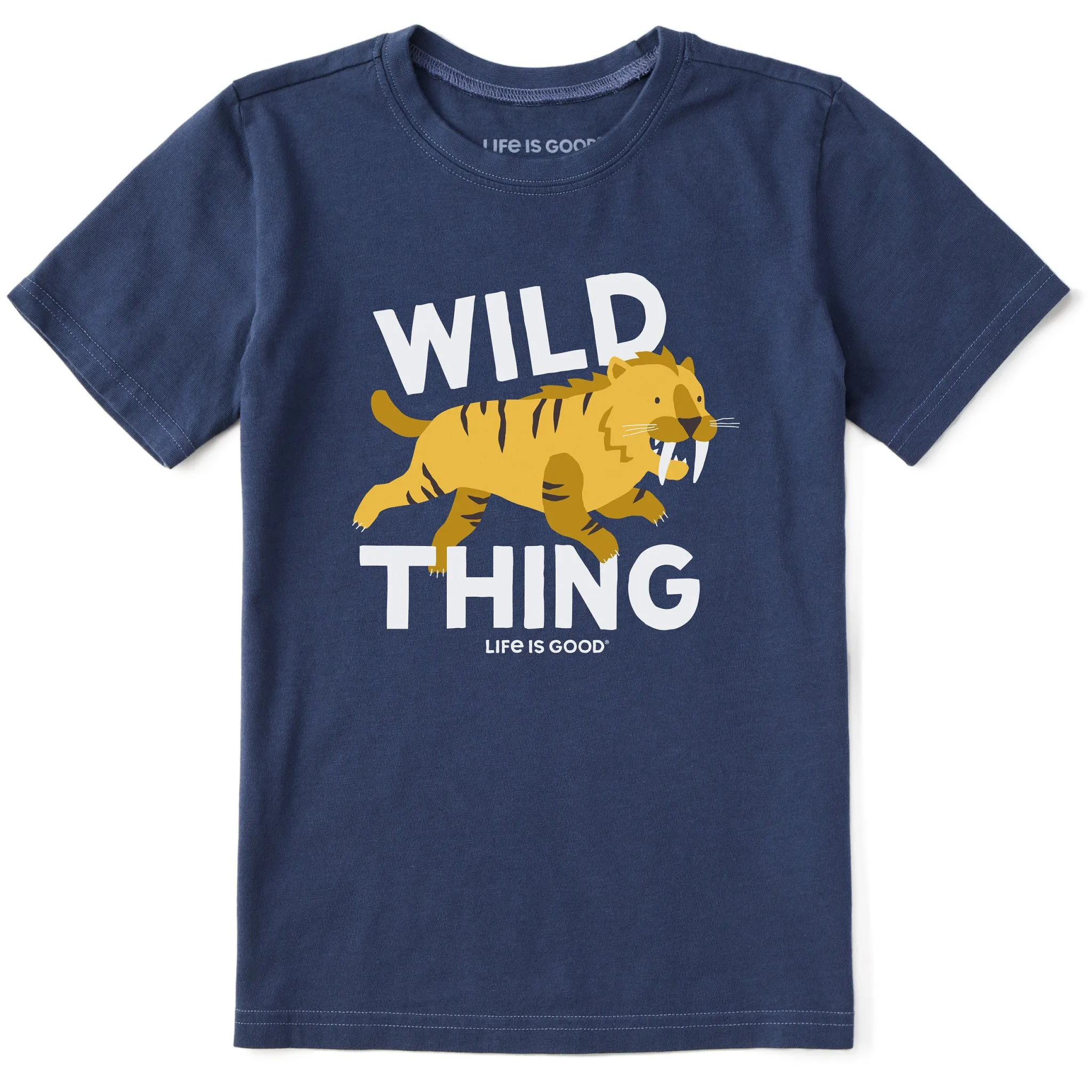 Kids Wild Thing Saber Tooth Short Sleeve Crusher Tee Life is Good