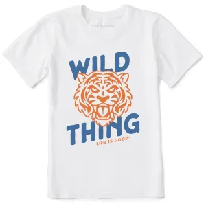Kids Wild Thing Tiger Short Sleeve Crusher Tee Life is Good