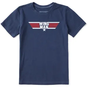 Kids Wing Man Short Sleeve Crusher Tee Life is Good