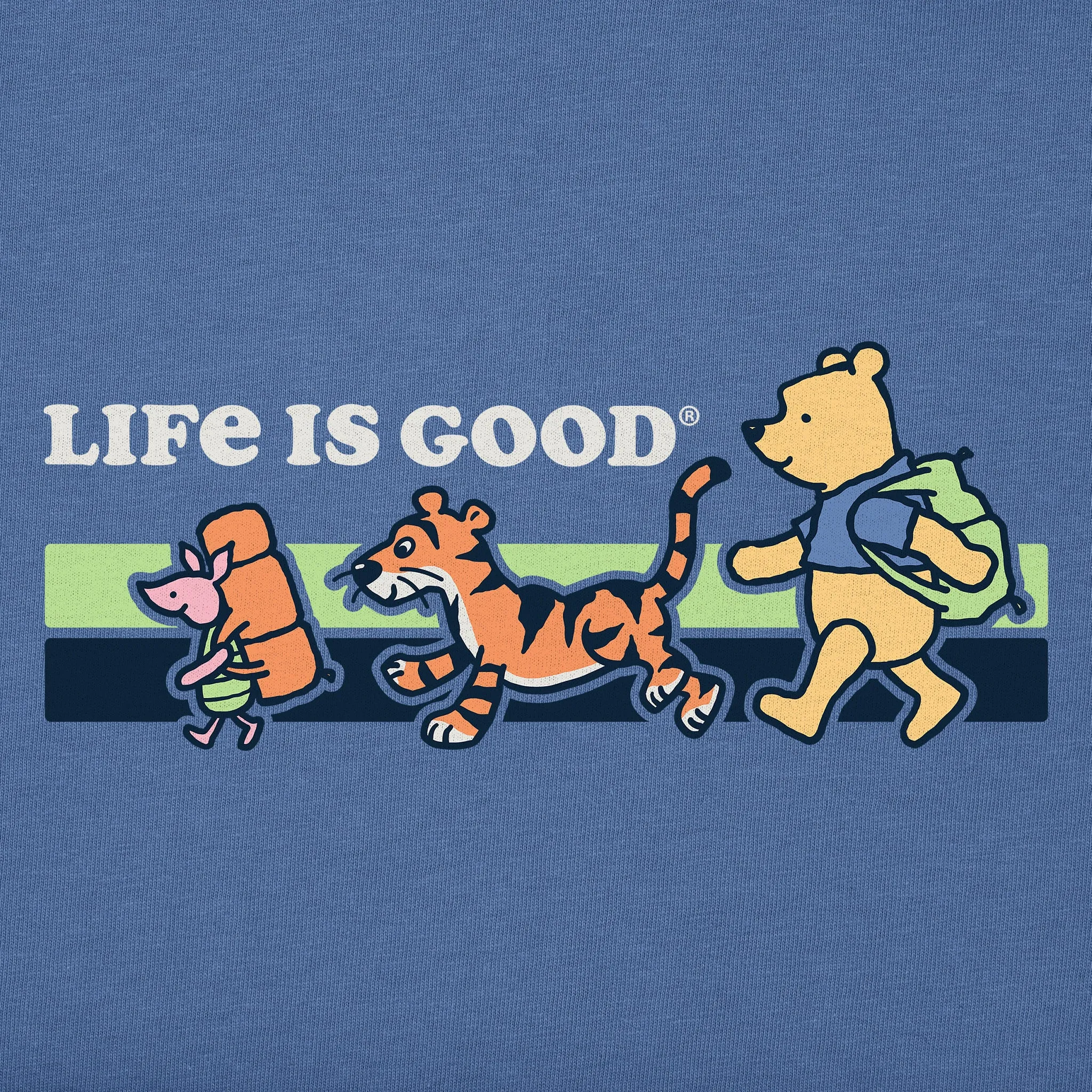 Kids Winnie & Friends Hike Short Sleeve Crusher Tee Life is Good