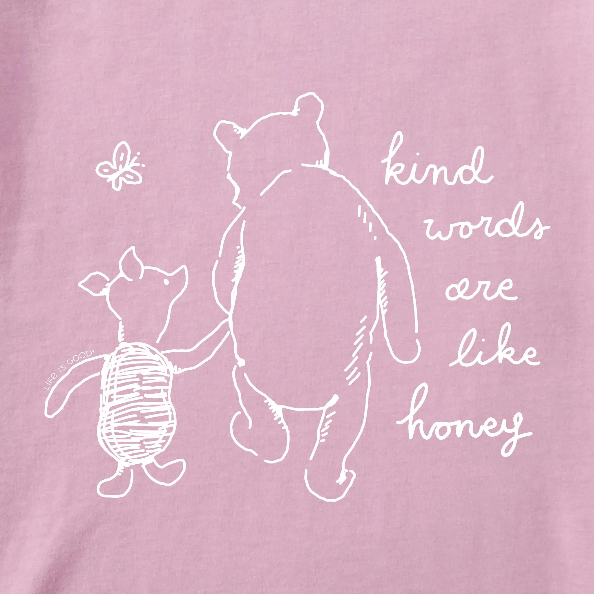 Kids Winnie & P Kind Words Long Sleeve Crusher Tee Life is Good