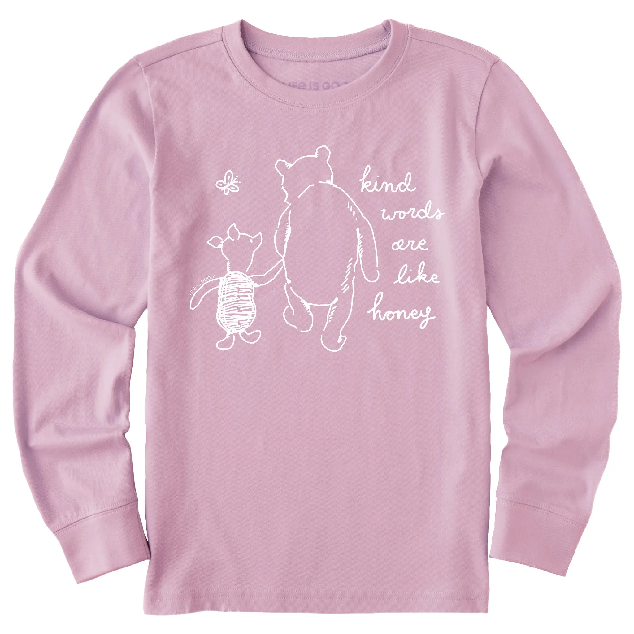 Kids Winnie & P Kind Words Long Sleeve Crusher Tee Life is Good
