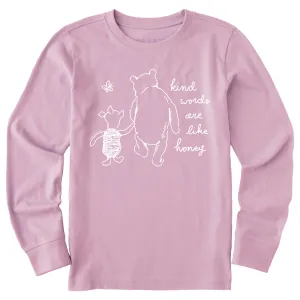 Kids Winnie & P Kind Words Long Sleeve Crusher Tee Life is Good