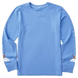 Kids Winnie Snow Pile Long Sleeve Crusher Tee Life is Good