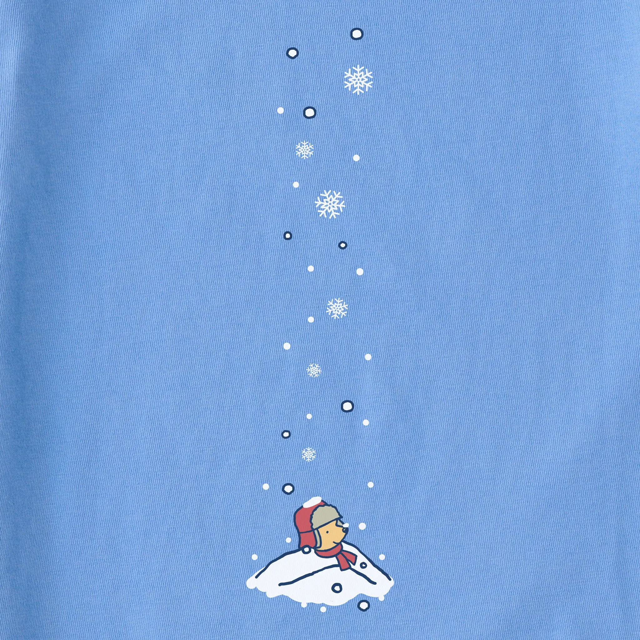 Kids Winnie Snow Pile Long Sleeve Crusher Tee Life is Good