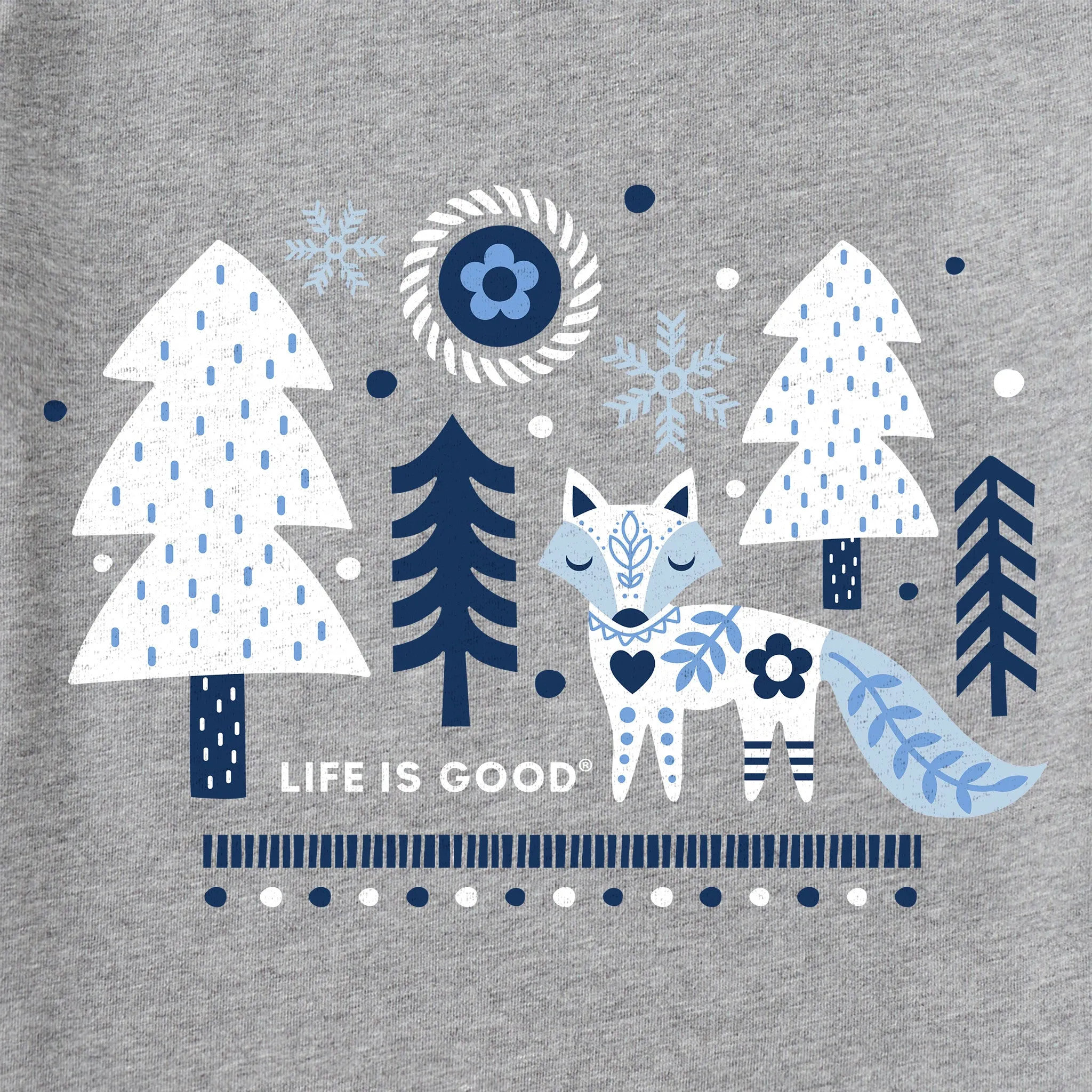 Kids Winter Fox Long Sleeve Crusher Tee Life is Good