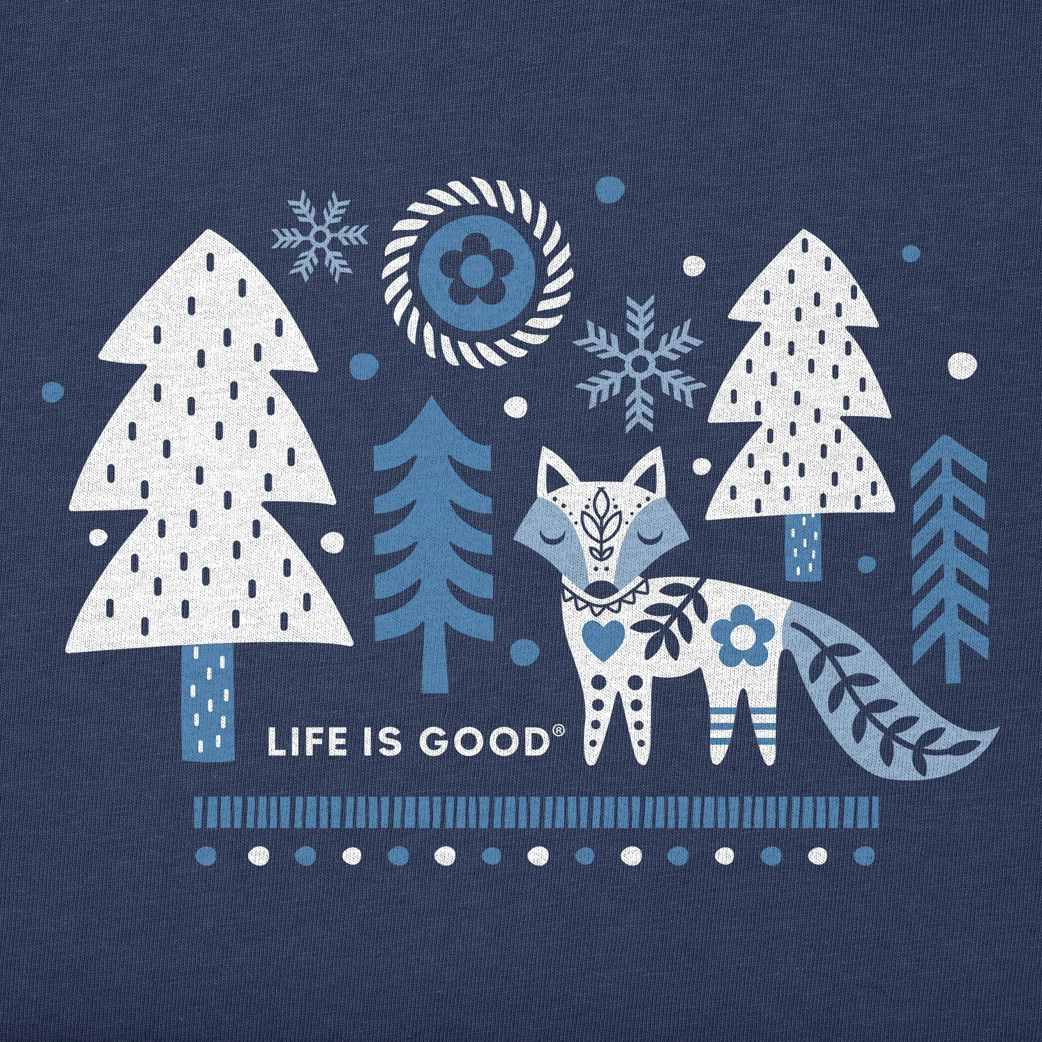 Kids Winter Fox Long Sleeve Crusher Tee Life is Good