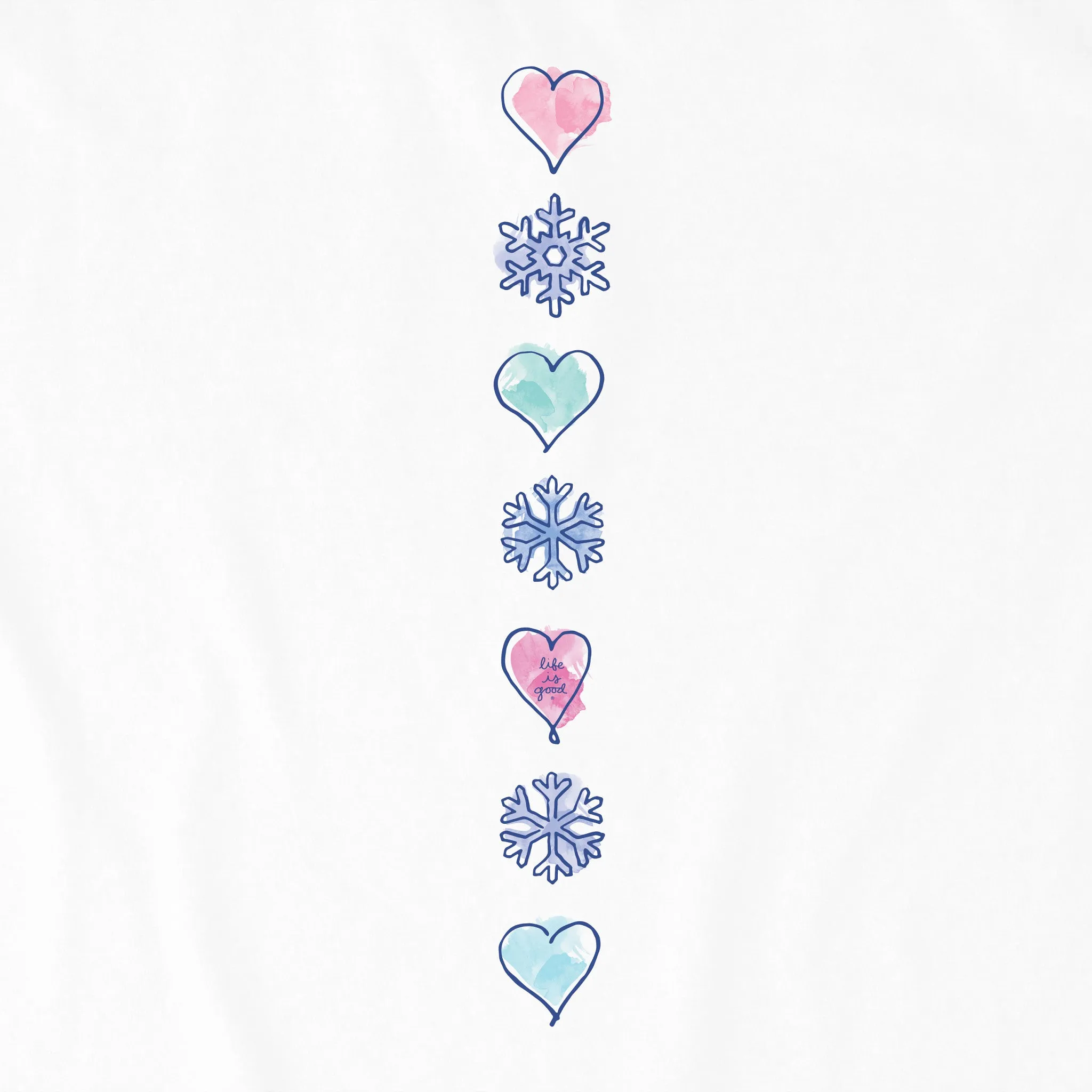 Kids Winter Icons Long Sleeve Crusher Tee Life is Good