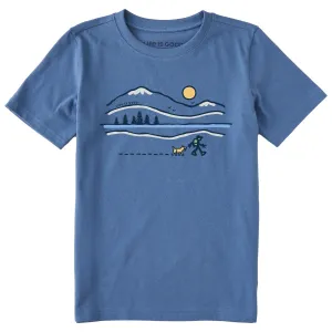 Kids Winter Lake Walk Short Sleeve Crusher Tee Life is Good