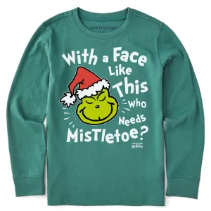 Kids With a Face Like This Grinch Long Sleeve Crusher Tee Life is Good