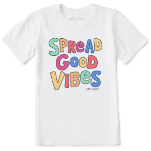 Kids Wordsmith Spread Good Vibes Short Sleeve Crusher Tee Life is Good