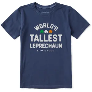 Kids World's Tallest Leprechaun Short Sleeve Crusher Tee Life is Good