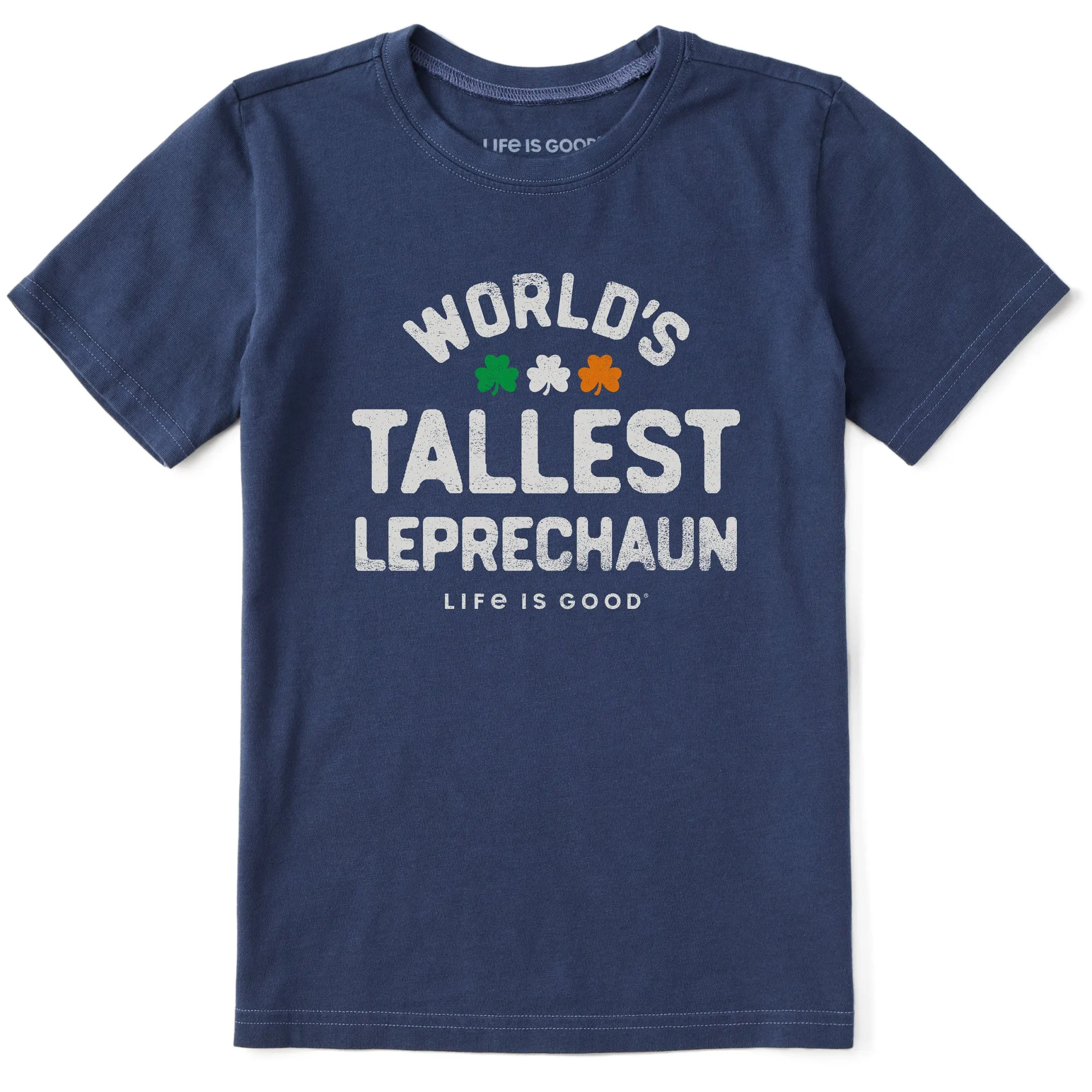 Kids World's Tallest Leprechaun Short Sleeve Crusher Tee Life is Good