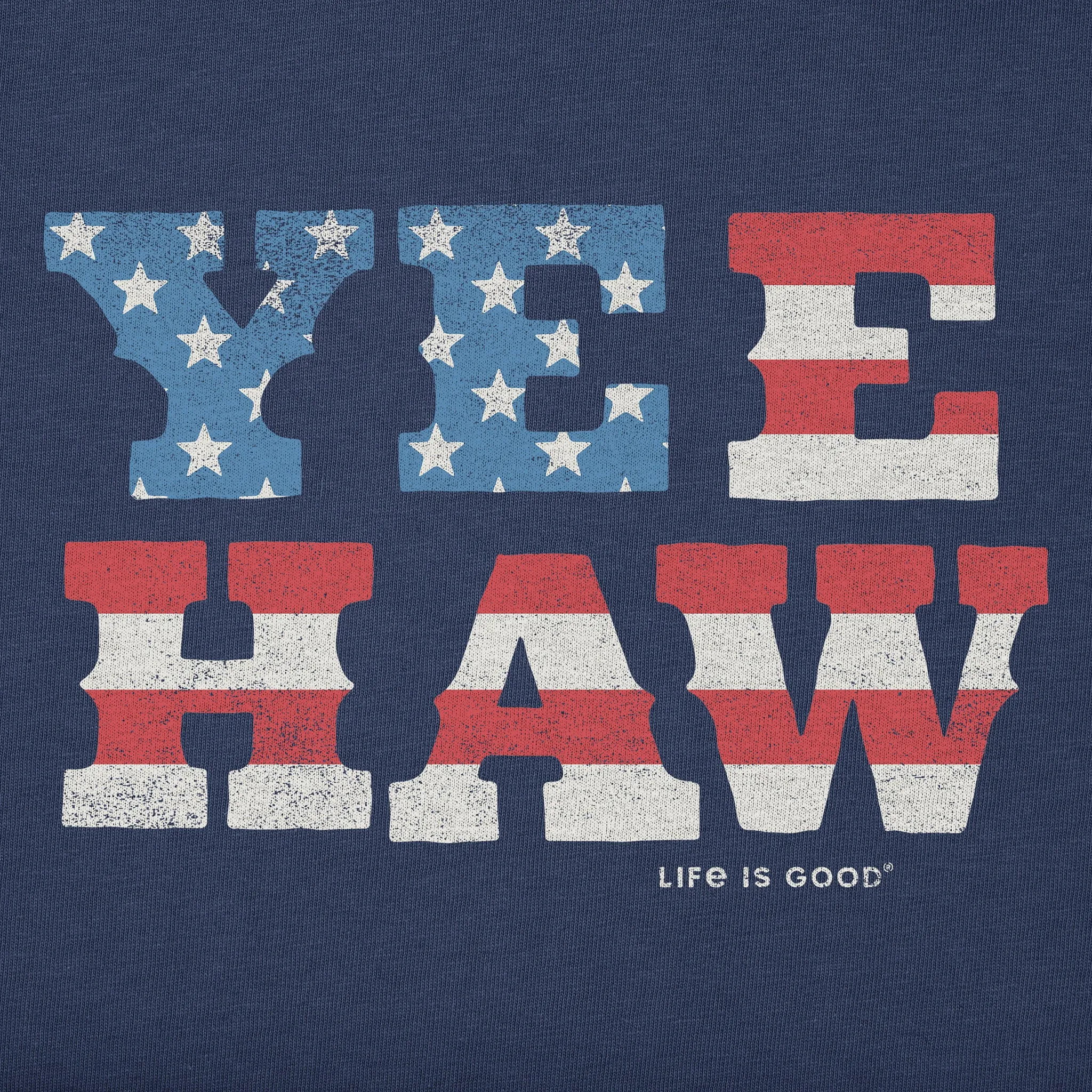 Kids Yeehaw USA Short Sleeve Crusher Tee Life is Good