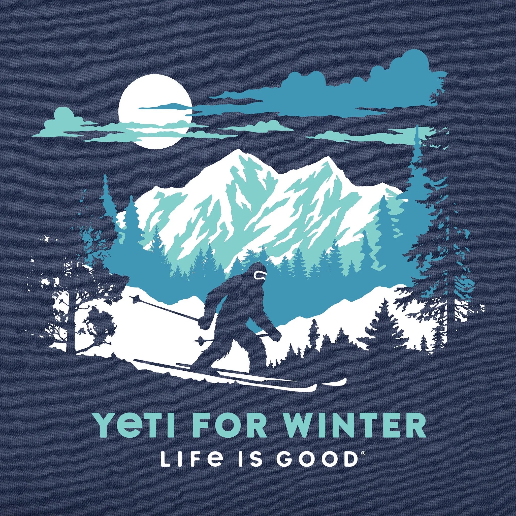 Kids Yeti for Winter Long Sleeve Crusher Tee Life is Good