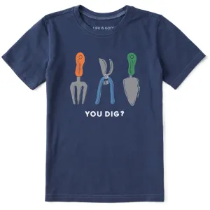 Kids You Dig Garden Tools? Short Sleeve Crusher Tee Life is Good