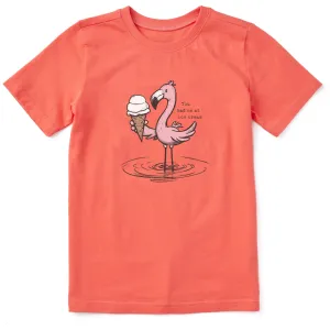 Kids You Had Me at Ice Cream Flamingo Short Sleeve Crusher Tee Life is Good