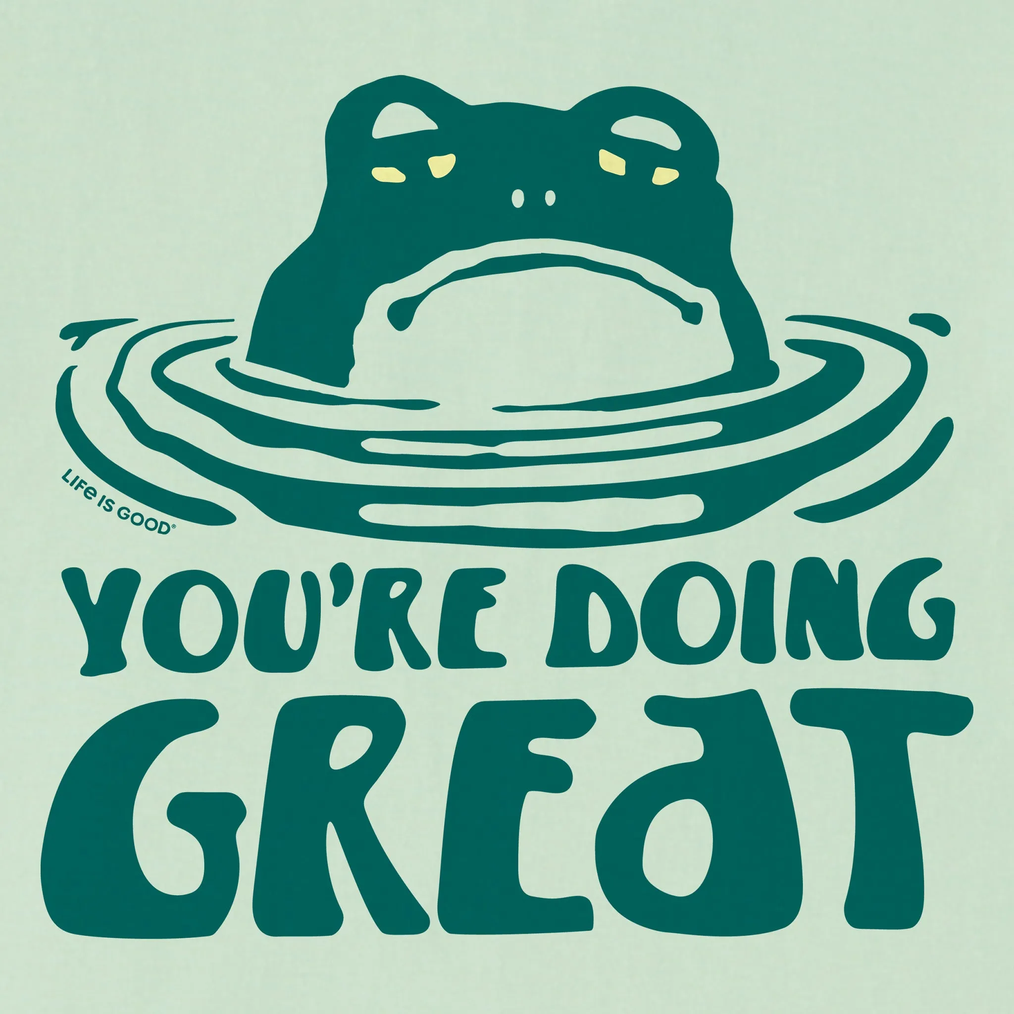 Kids You're Doing Great Frog Short Sleeve Crusher Tee Life is Good