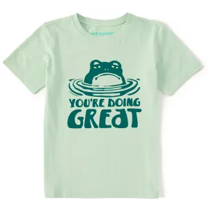 Kids You're Doing Great Frog Short Sleeve Crusher Tee Life is Good