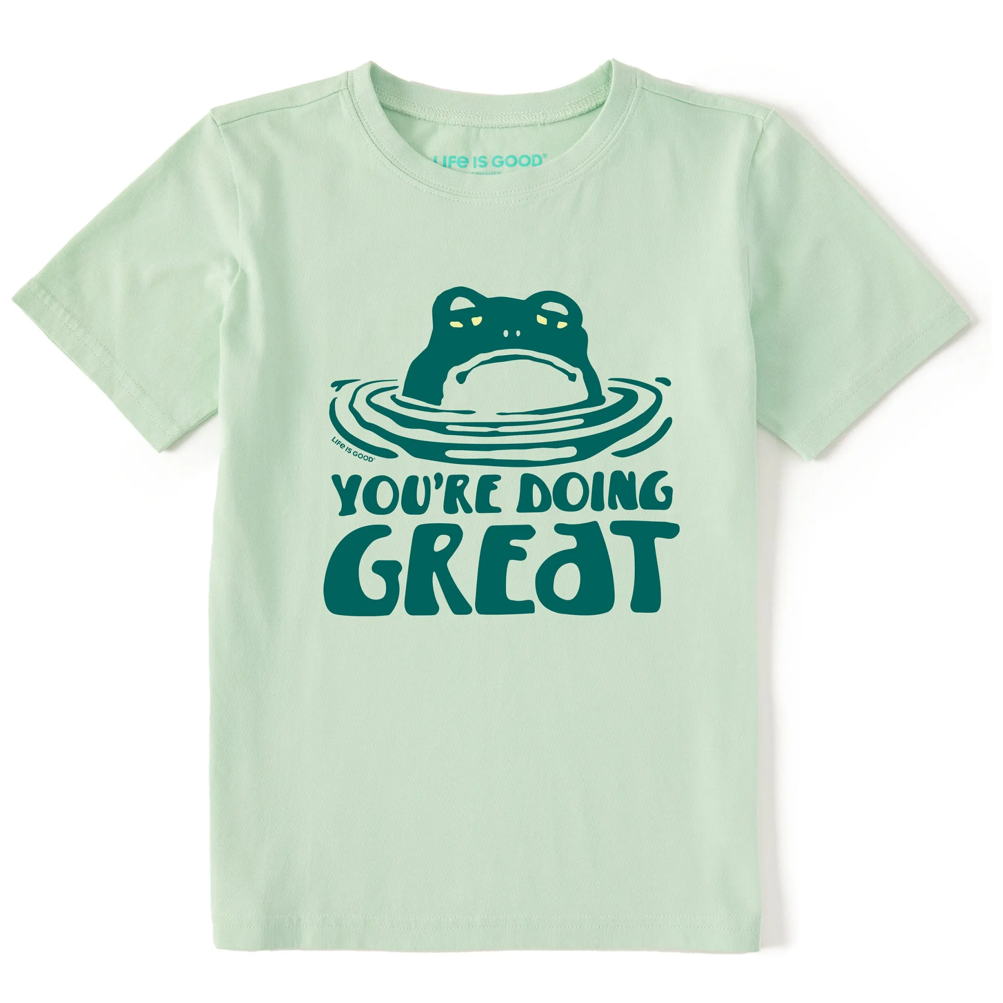 Kids You're Doing Great Frog Short Sleeve Crusher Tee Life is Good