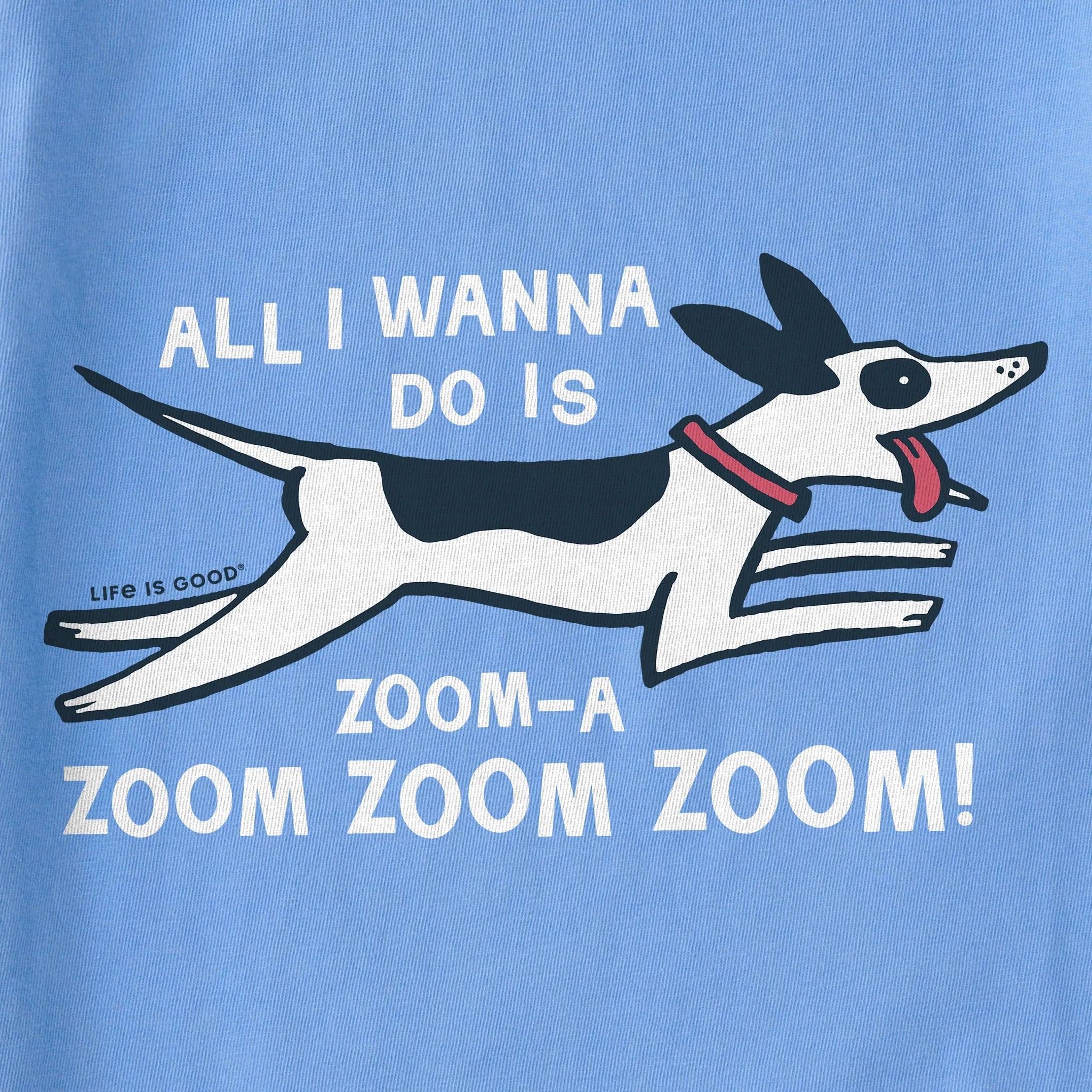 Kids Zoom Zoom Dog Short Sleeve Crusher Tee Life is Good