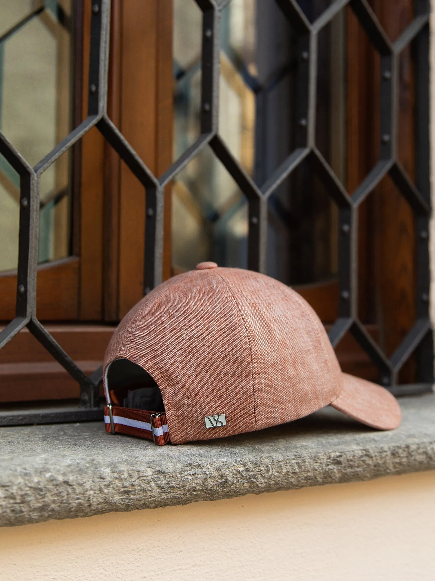 Linen Structured Cap Pale Rust