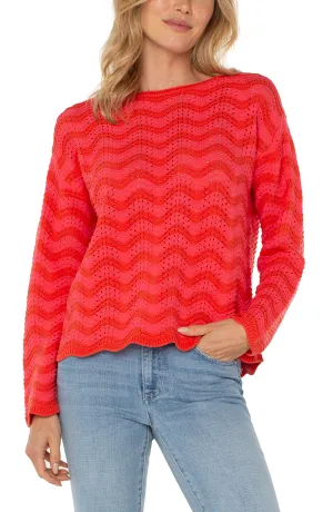 Liverpool Los Angeles LONG SLEEVE BOATNECK SWEATER