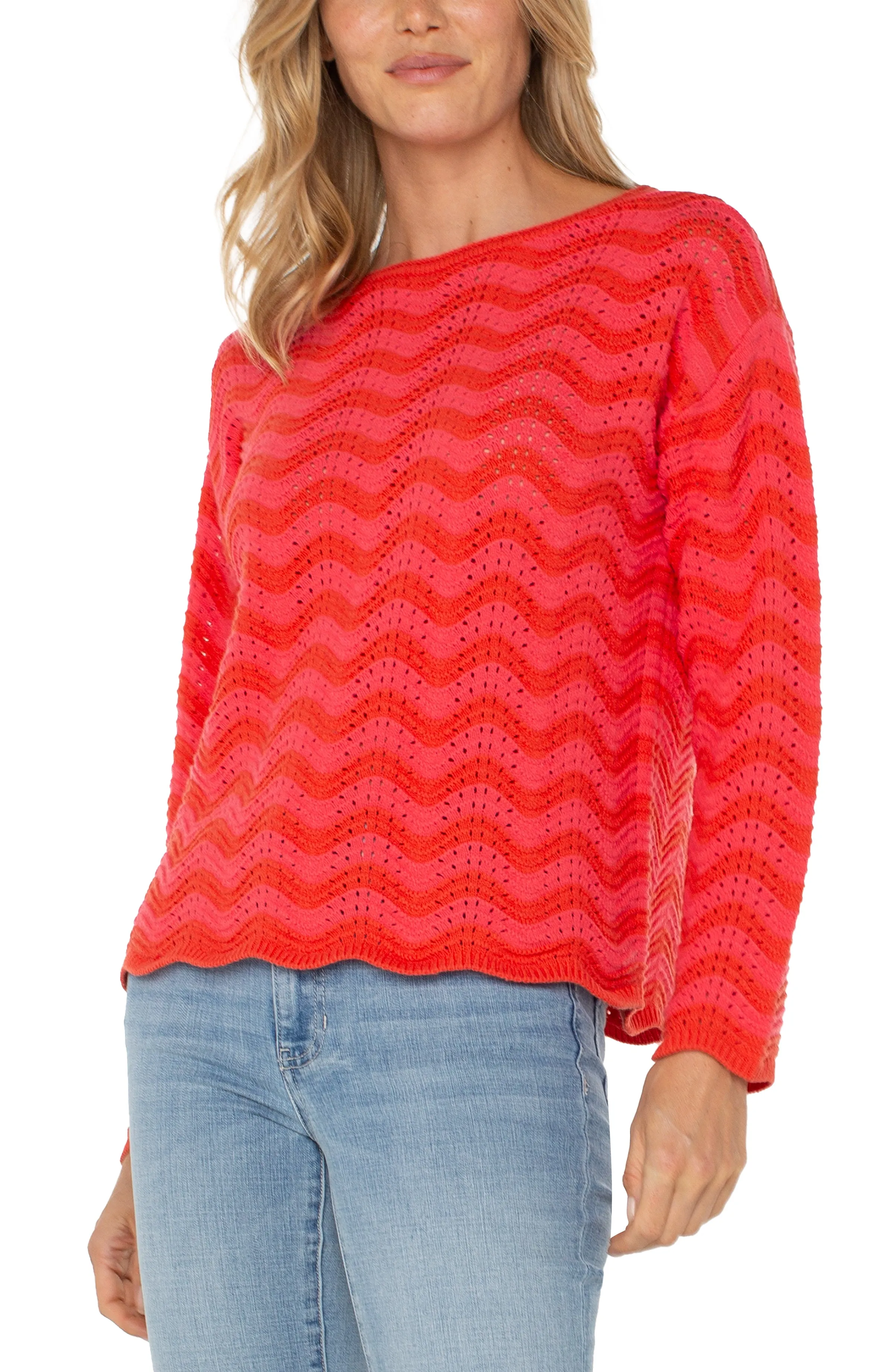 Liverpool Los Angeles LONG SLEEVE BOATNECK SWEATER