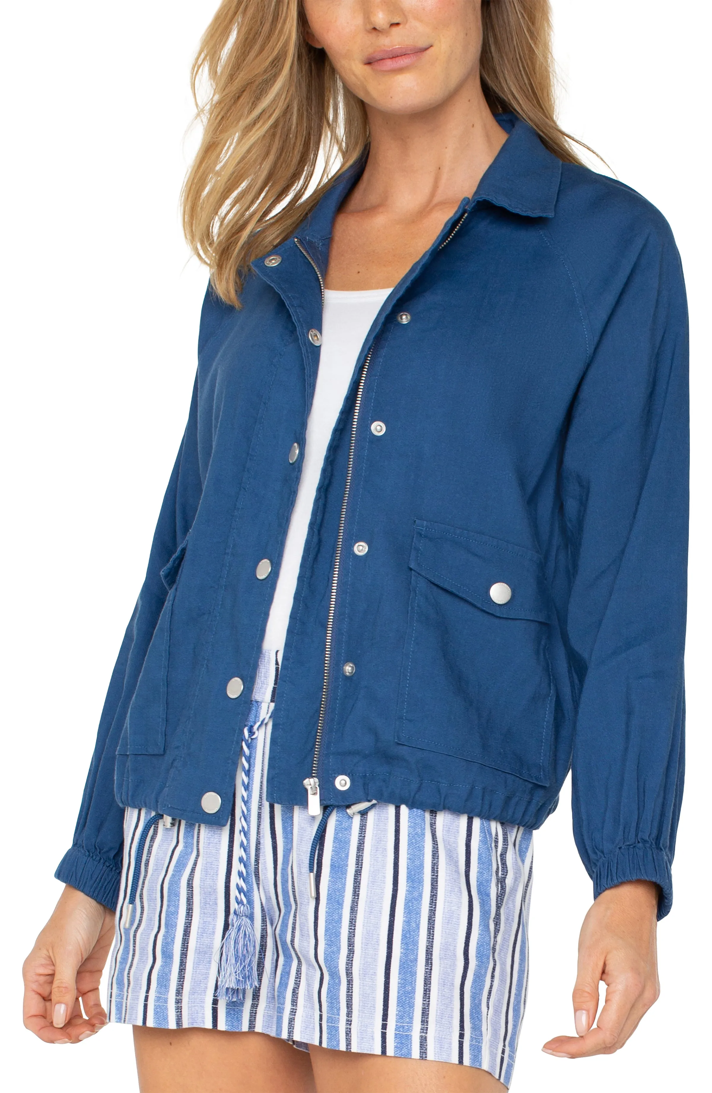 Liverpool Los Angeles RAGLAN SLEEVE JACKET W/ CINCH HEM