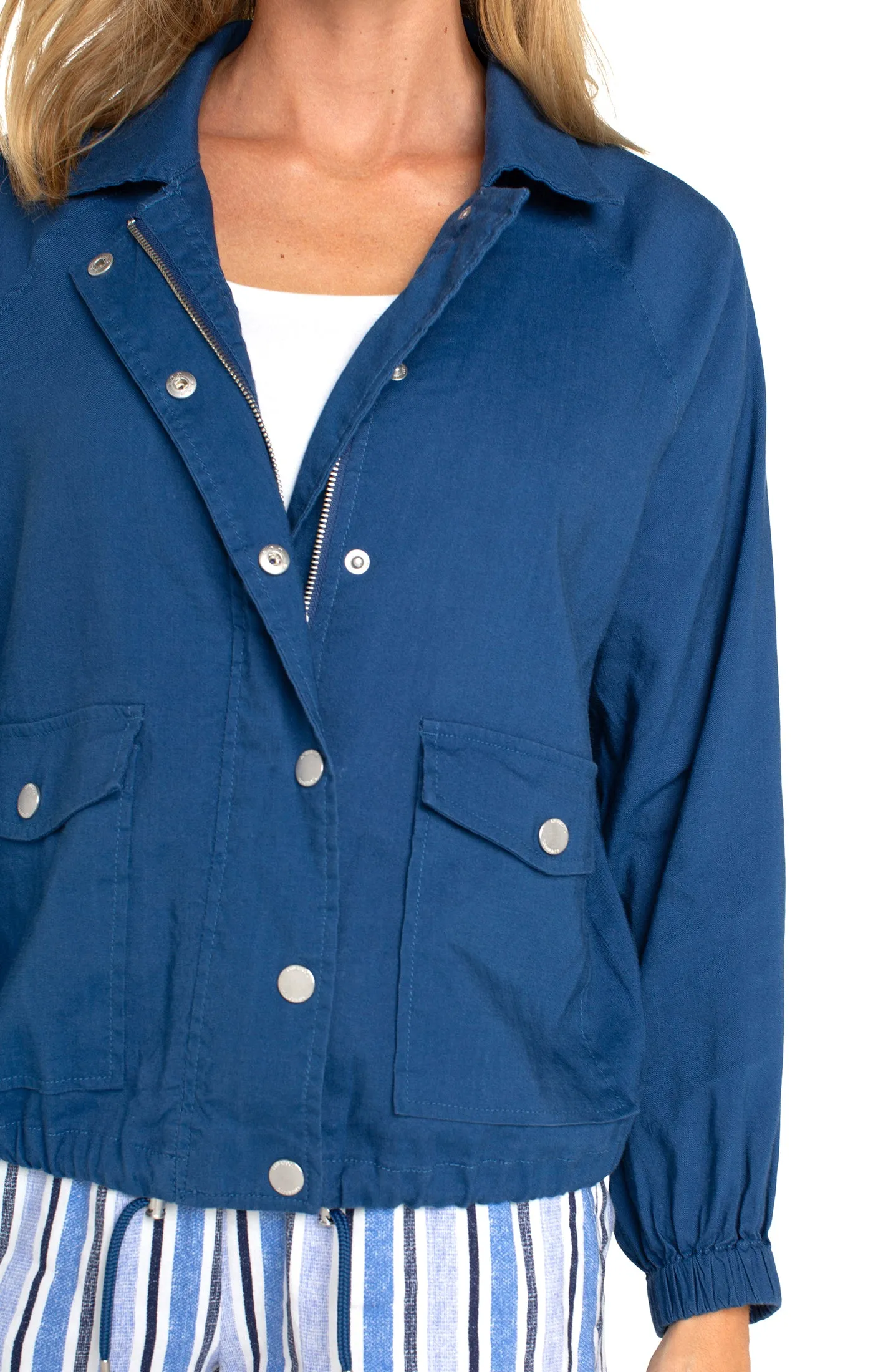 Liverpool Los Angeles RAGLAN SLEEVE JACKET W/ CINCH HEM