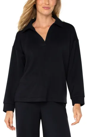 Liverpool Los Angeles V-NECK POPOVER WITH COLLAR