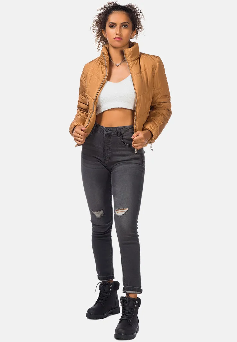 long sleeves puffer jacket